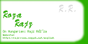 roza rajz business card